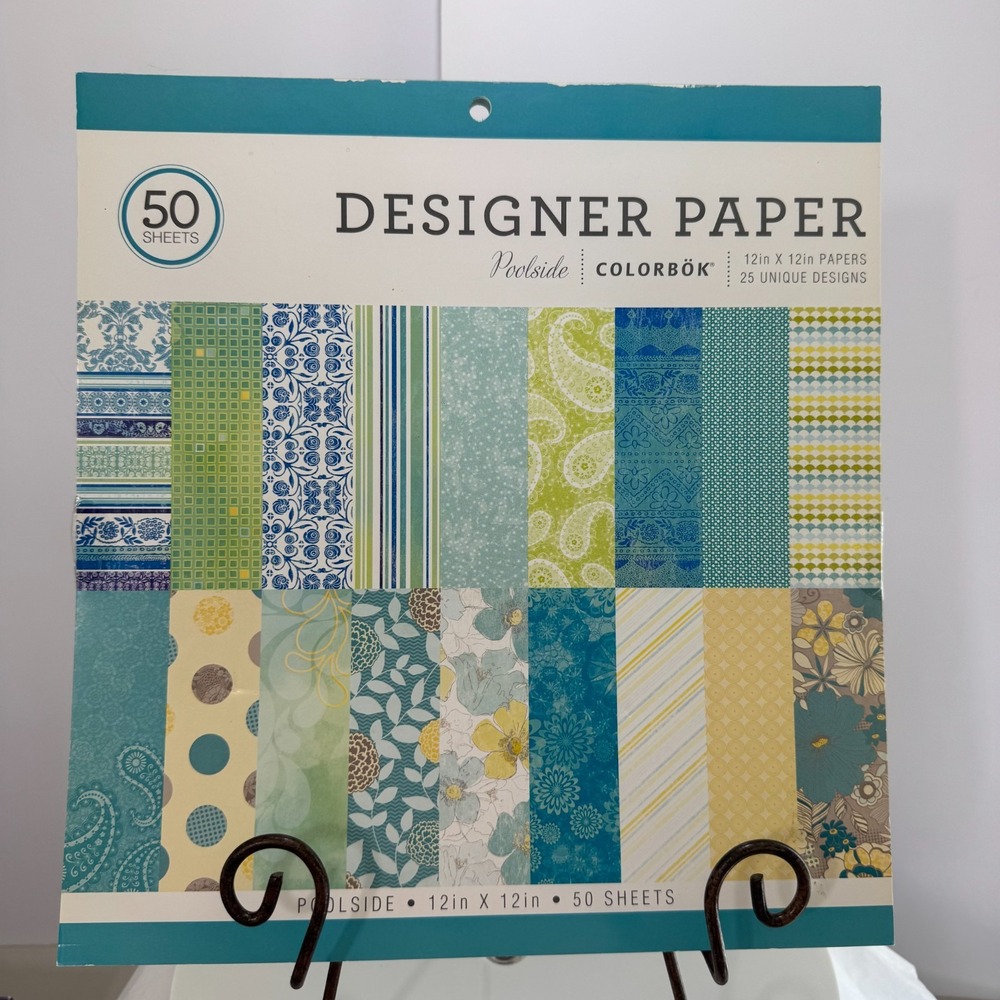 Colorbok 75387 Designer Paper Pad Doodle, 12" x 12" "Doodle" New 50 Sheets